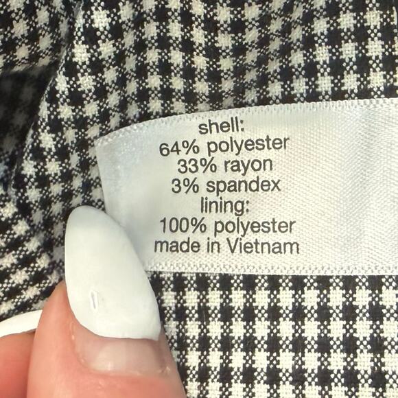 Lane Bryant Black White Check Perfect Drape One-Button Blazer size 22 NEW Tags - Picture 4 of 15